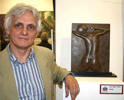 Gordon Aitcheson with RBSA prize winning Sun Worshipper