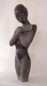 Gordon Aitcheson sculpture Primavera female standing torso stone figure Kilkenny Limestone