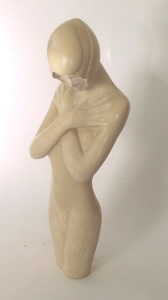 Gordon Aitcheson Primavera stone composite resin Jesmonite female standing torso figure